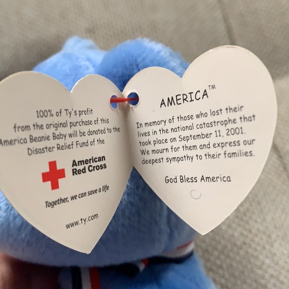 Vintage Ty Original Beanie Babies Lot of Patriotic Bears - Picture 12 of 16